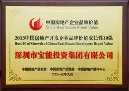 寶能集團入圍中國房地產品牌價值成長性10強，北京品牌管理策略再獲認可